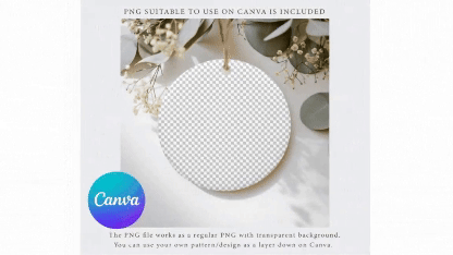 Aesthetic Ornament Mockup- an ornament decoration with a background of leaves and flowers