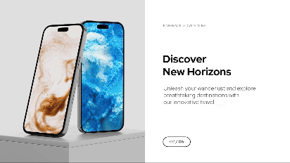 Premium Phone Mockup for Eye-Catching Promotions- the two phones are standing on a platform with plain white background