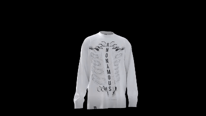 White 360 Sweatshirt Mockup- Longsleeves sweatshirt with graphic design 