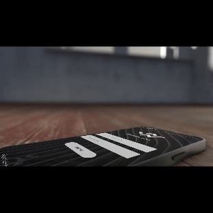 iPhone-Mockup-Black-with a background of inside of a room